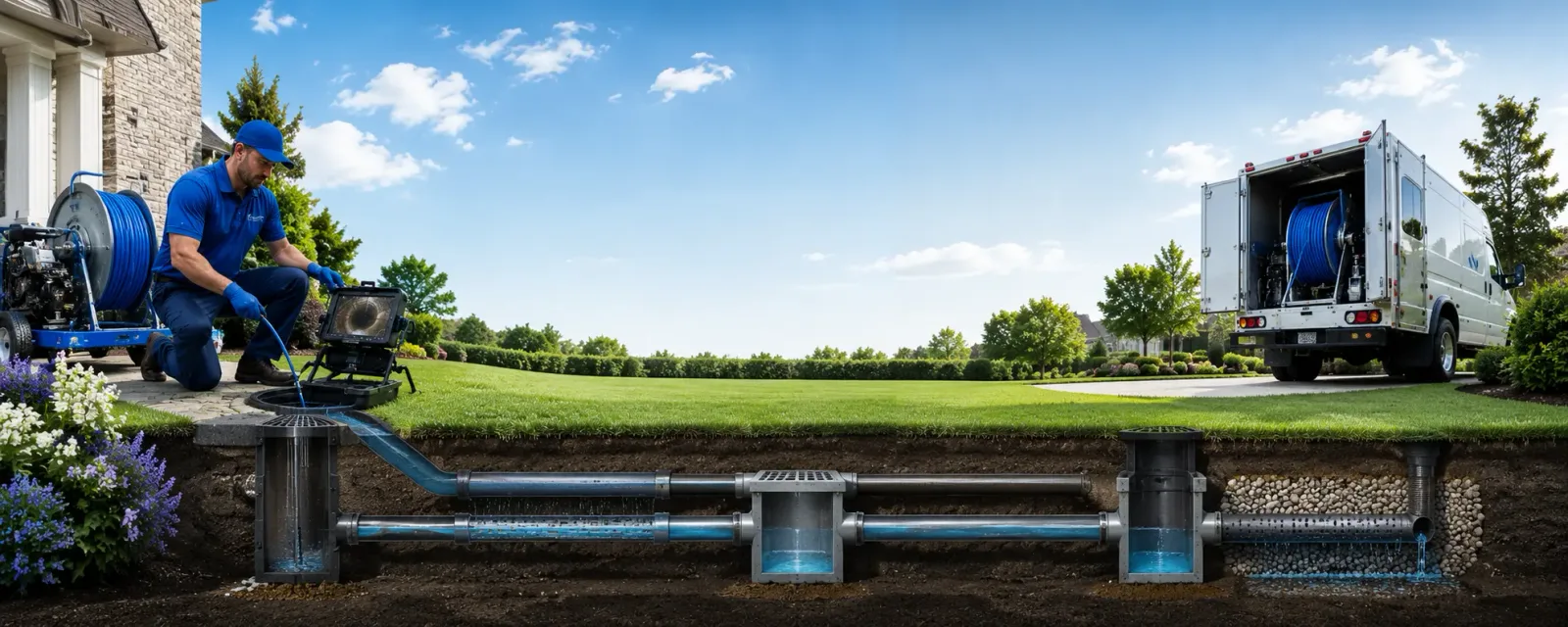 Outdoor drain cleaning information for King, NC